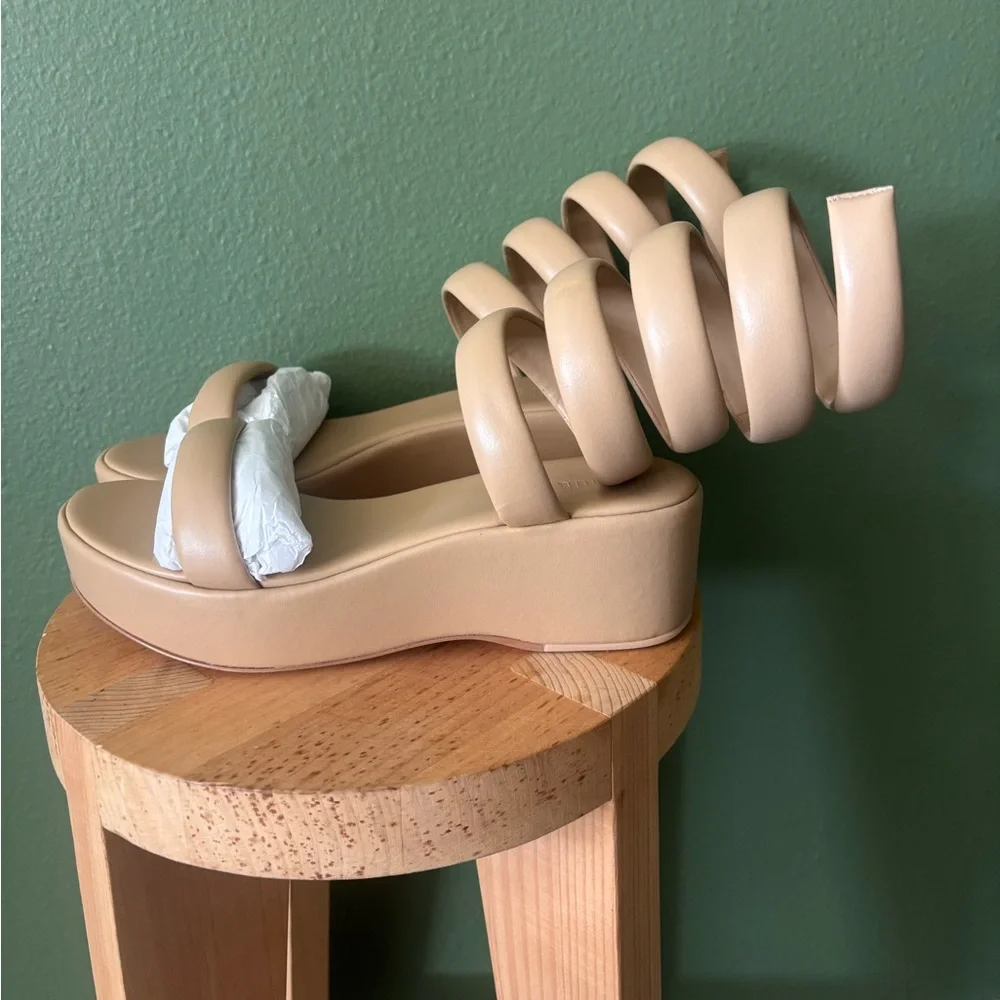 Cult Gaia Gabi Ankle Wrap Sandal Platform Dunes Size 6.5 NEW